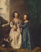 DYCK, Sir Anthony Van Portrait of Philadelphia and Elisabeth Cary fg oil painting picture wholesale
